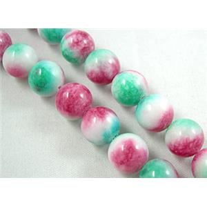 round Jade Bead, multi color, 8mm dia, 50pcs per st