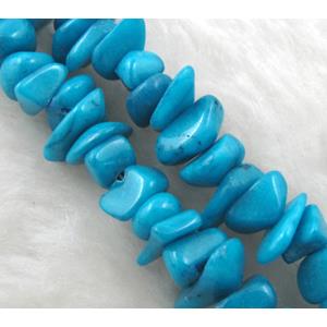 Erose jade bead, Dye chips, stabile, approx 4-12mm, 36 inch length