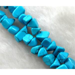 Erose jade bead, Dye chips, stabile, approx 4-12mm, 36 inch length