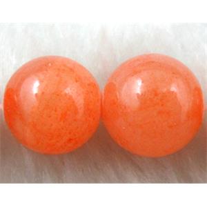 Round Jade bead, dye, stabile, half transparent, 8mm dia, 50pcs per st