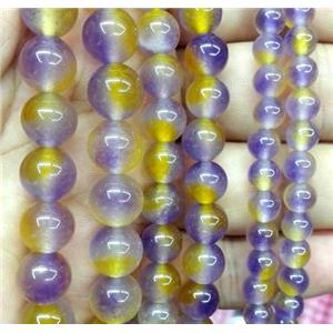 Malaysia Jade beads, round, multicolor, 6mm dia, approx 66pcs per st