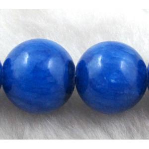 Round Jade gemstone, dye, stabile, 12mm dia, 31pcs per st