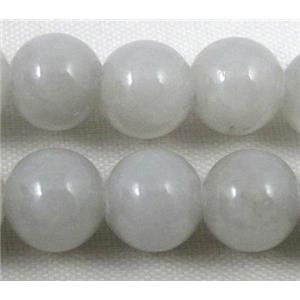 grey jade beads, round, stabile, approx 10mm dia, 38pcs per st