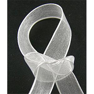 Organza Cord, white, 7mm wide