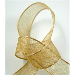 Organza Ribbon Cord, coffee, 9mm wide