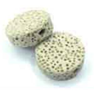 Lava bead, coin, 15x8mm, 26pcs per st