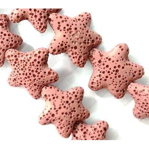 Lava bead, star, 23mm dia, 18pcs per st, color code:10