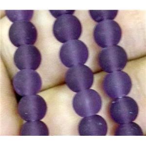 matte lampwork bead, round, approx 8mm dia