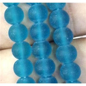 matte lampwork bead, round, approx 8mm dia