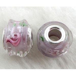 Lampwork Glass Beads, 16mm dia, hole:5.5mm