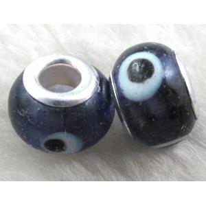 evil eye beads, lampwork glass, 14mm dia, hole:5mm