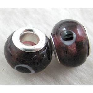 evil eye beads, lampwork glass, 14mm dia, hole:5mm