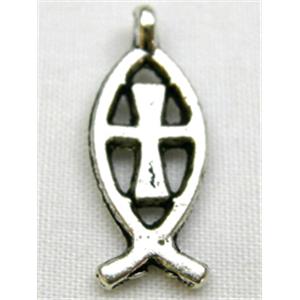 Tibetan Silver Pendant Non-Nickel, 20mm length