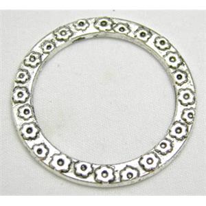 Tibetan Silver Tach Charms Non-Nickel, 32mm diameter