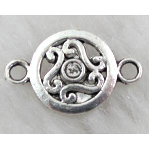 Connector, tibetan silver Non-Nickel, 12x19mm