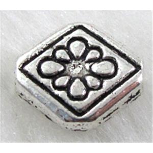 Tibetan Silver Spacers Non-Nickel, 10x11mm,3mm thin