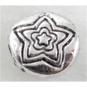 Tibetan Silver Spacers Non-Nickel, 8.5mm dia, 3mm thin