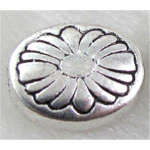 Tibetan Silver Spacers Non-Nickel, 10x11.5mm,4mm thin