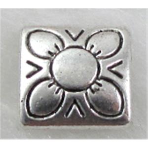 Tibetan Silver Spacers Non-Nickel, 11.5x11.5mm, 5mm thin