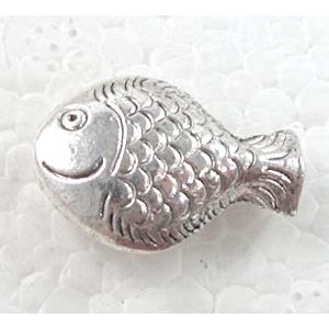 Tibetan Silver Zinc Fish Non-Nickel, 14.5x21mm, 7mm thick