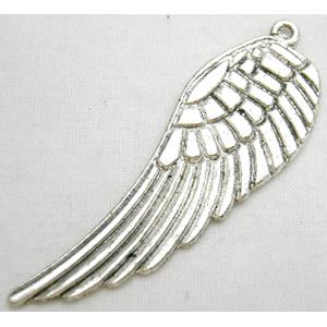 Tibetan Silver angel wings pendants, 16x50mm