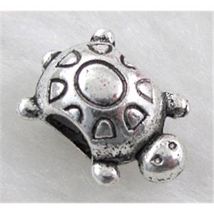 turtle, Tibetan Silver Spacer Non-Nickel, 10.5x15mm, hole:4.5x5mm