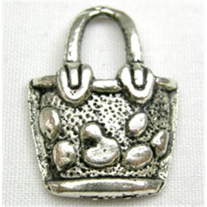 Tibetan Silver bag non-nickel, 15mm wide