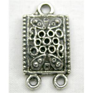 Tibetan Silver Charms Non-Nickel, 16x11mm