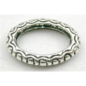 Tibetan Silver Oval Charms Non-Nickel, 17x11mm