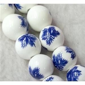 round Porcelain beads, approx 10mm dia