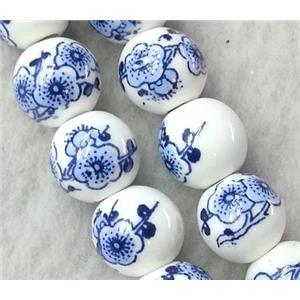 round Porcelain beads, approx 12mm dia