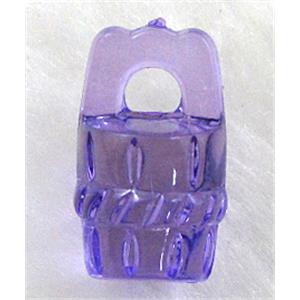 Cask Acrylic Bead,Transparent, Purple, 11.5x18.5mm, approx 800pcs