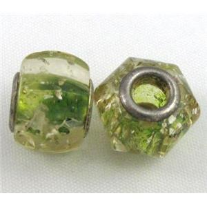 green Amber Beads, NR, approx 16mm dia, 5mm hole