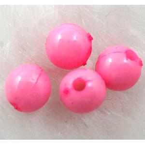 Plastic round Beads, pink, 10mm dia, approx 4000pcs