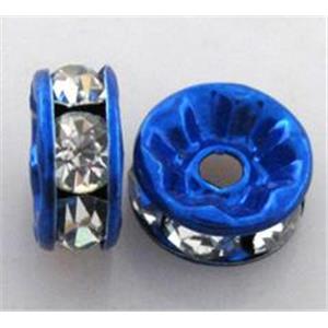 rondelle Rhinestone, middle-east Rhinestone, blue, approx 8mm