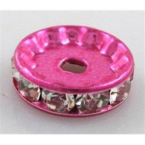 Rondelle rhinestone, Middle East Rhinestone, hotpink, 10mm dia