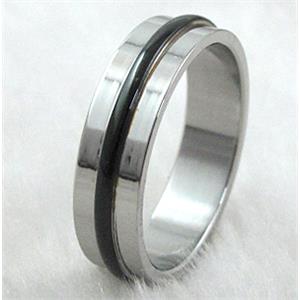 Stainless steel Ring, platinum plated, inside: 18.5mm dia