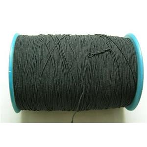 stretchy Jewelry Binding Thread, Black, 0.8mm diameter, 500metres per rolls