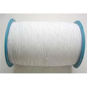 white stretchy Cord for jewelry binding, 0.8mm diameter, 500metres per rolls