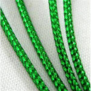 Jewelry Metallic Cord, Green, 1.5mm dia