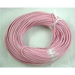 Pink Leather Rope For Jewelry Binding, 2.5mm dia