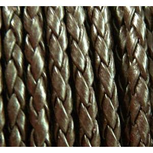 PU Leather Cord, coffee, 3mm dia