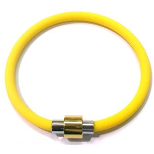 Jewellry Making necklace and bracelet cord, rubber, yellow, 5mm dia, 16 inch length