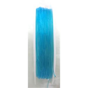 Crystal Wire, stretchy, round, blue, 0.4mm dia,18meters per roll