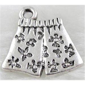 Tibetan Silver Charms, 17x16mm