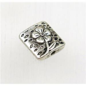 Tibetan Silver flower Spacers Non-Nickel, zinc alloy beads, approx 10x10mm