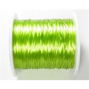 stretchy Crystal wire, flat, olive, 16.2meters per roll