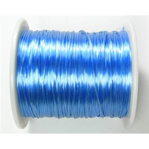 Crystal wire, stretchy, flat, blue, 16.2meters per roll