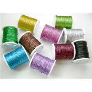 Metallic Cord, Mix Color, 0.8mm, 100m per roll