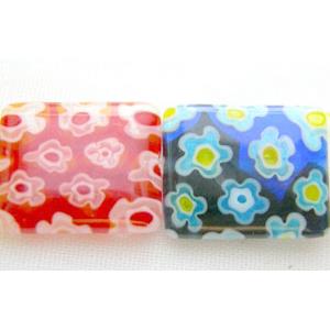 String of Square Mix Color Millefiori Glass